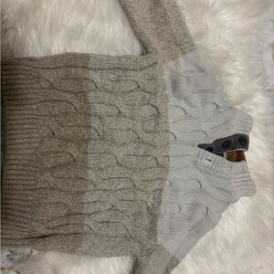Cat & Jack Cable Knit Sweater - Beige and Gray